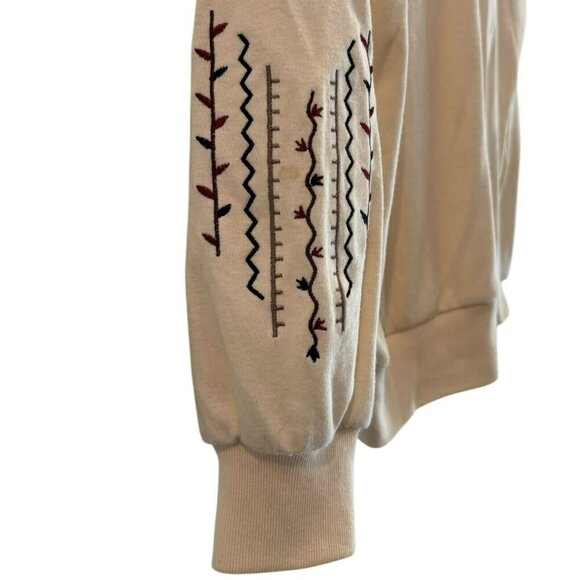 Vintage BonWorth Ivory Embroidered Pullover Size M‎ (Small Stain) 🧵 - Picture 4 of 5